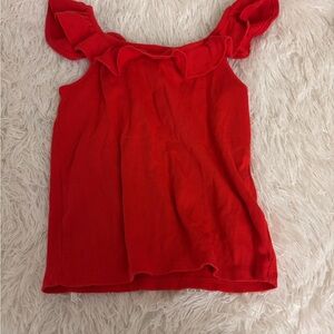 GAP Kids Red Ruffled Blouse
